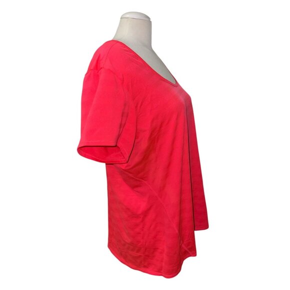 Active Life Womens Bright Pink Short Sleeve Scoop Neck Activewear Top XXL Polyes - Picture 8 of 8